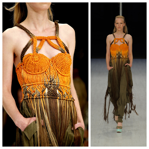 Orange Macrame Dress by Matthew Williamson 2001